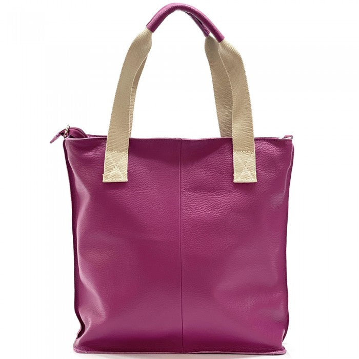 Zelina Italian Genuine Leather Tote Bag