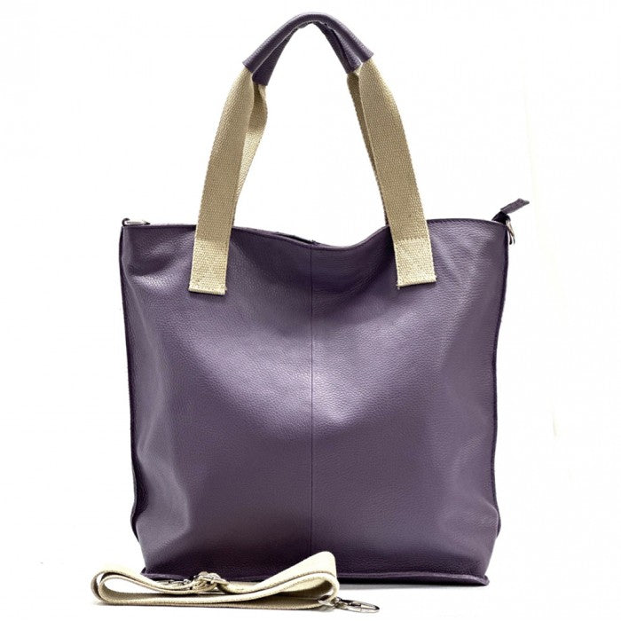 Zelina Italian Genuine Leather Tote Bag