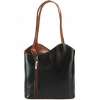 Chloe Leather Convertible Shoulder Bag and Backpack