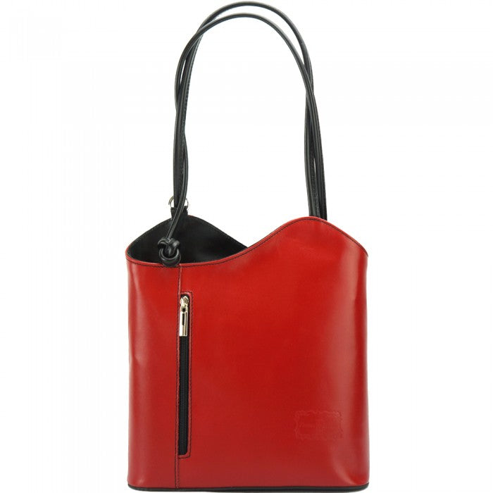 Chloe Leather Convertible Shoulder Bag and Backpack