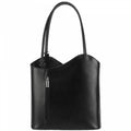 Chloe Leather Convertible Shoulder Bag and Backpack